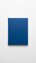 Bold blue hardcover notebook