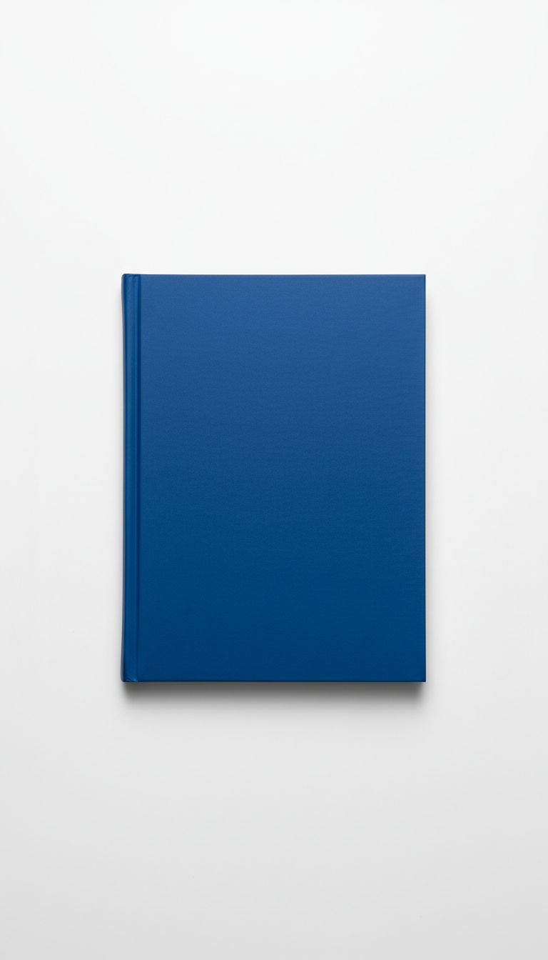 Bold blue hardcover notebook
